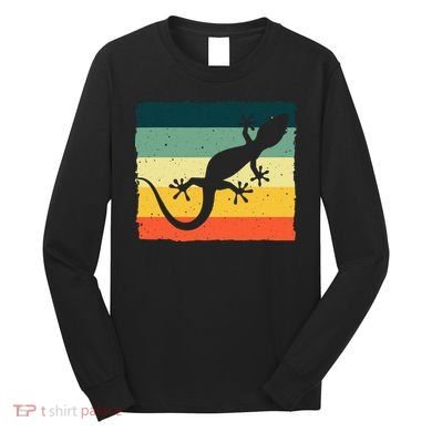Cool Lizard For  Vintage Crested Leopard Gecko Long Sleeve Shirt