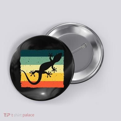 Cool Lizard For  Vintage Crested Leopard Gecko Button