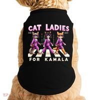 Cat Ladies For Kamala Voting Kamala Harris 2024 Cat Lover Doggie Tank thumb 0
