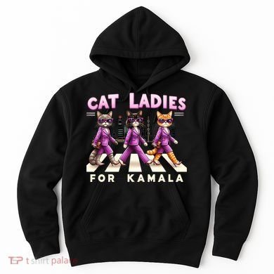 Cat Ladies For Kamala Voting Kamala Harris 2024 Cat Lover Hoodie