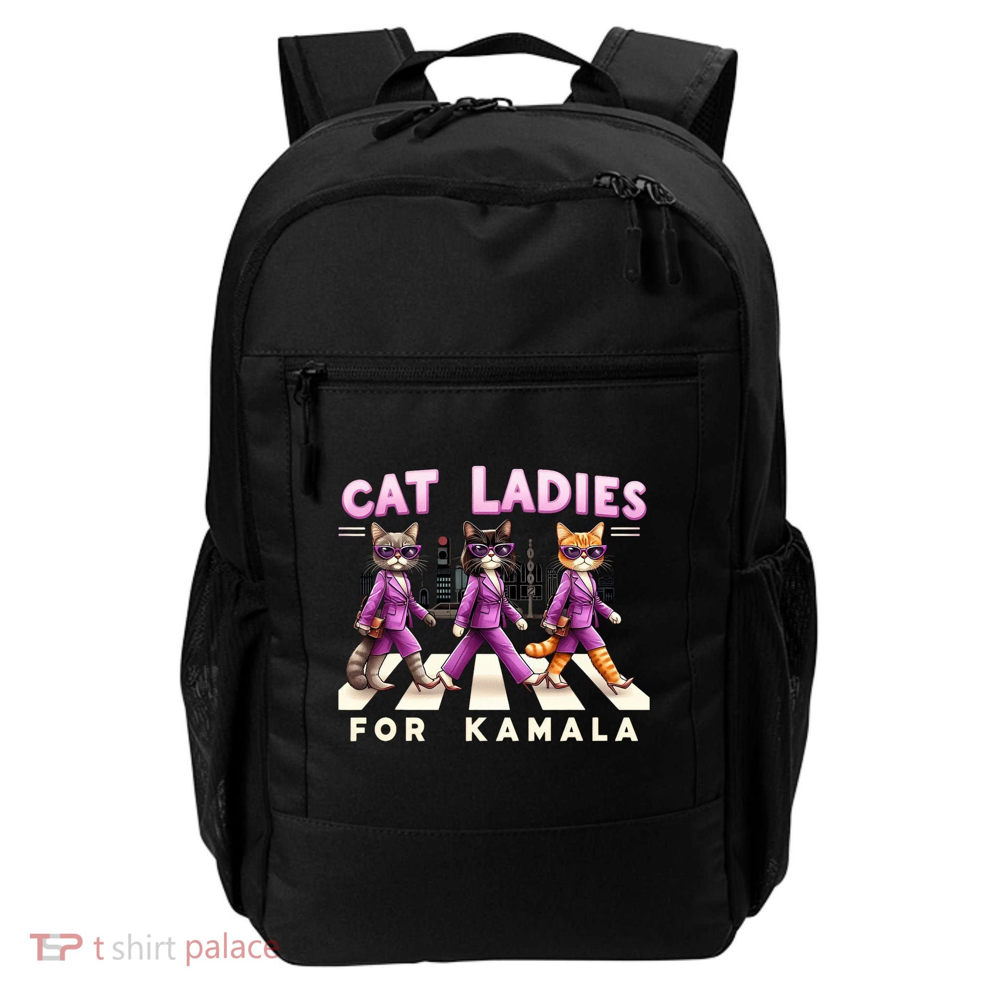 Cat Ladies For Kamala Voting Kamala Harris 2024 Cat Lover Backpack