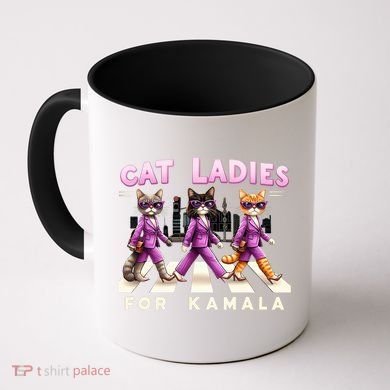 Cat Ladies For Kamala Voting Kamala Harris 2024 Cat Lover Coffee Mug