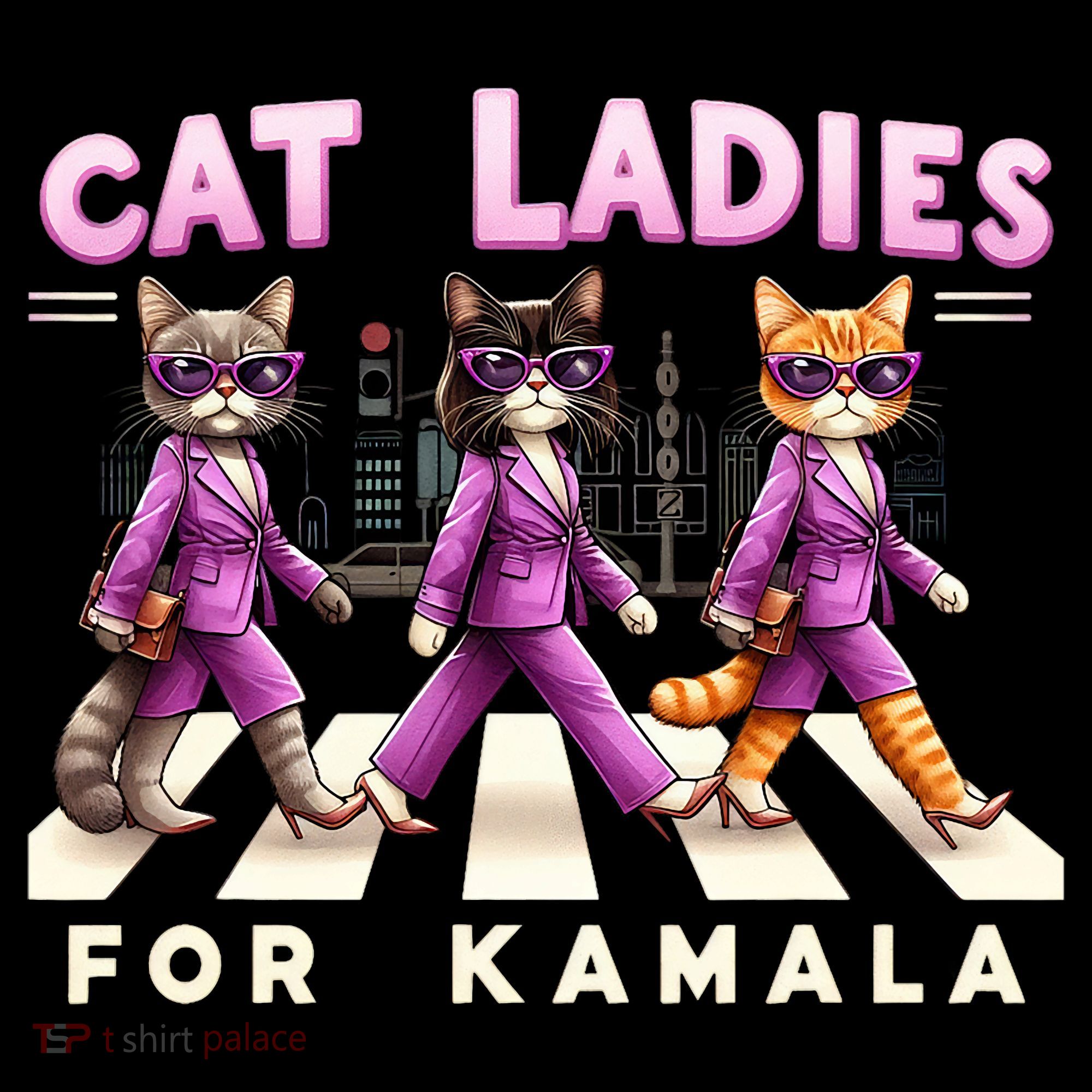 Cat Ladies For Kamala Voting Kamala Harris 2024 Cat Lover Coffee Mug