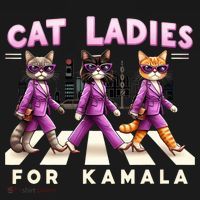 Cat Ladies For Kamala Voting Kamala Harris 2024 Cat Lover Mousepad thumb 1