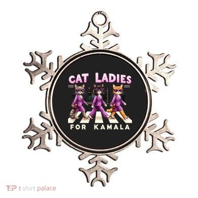 Cat Ladies For Kamala Voting Kamala Harris 2024 Cat Lover Ornament