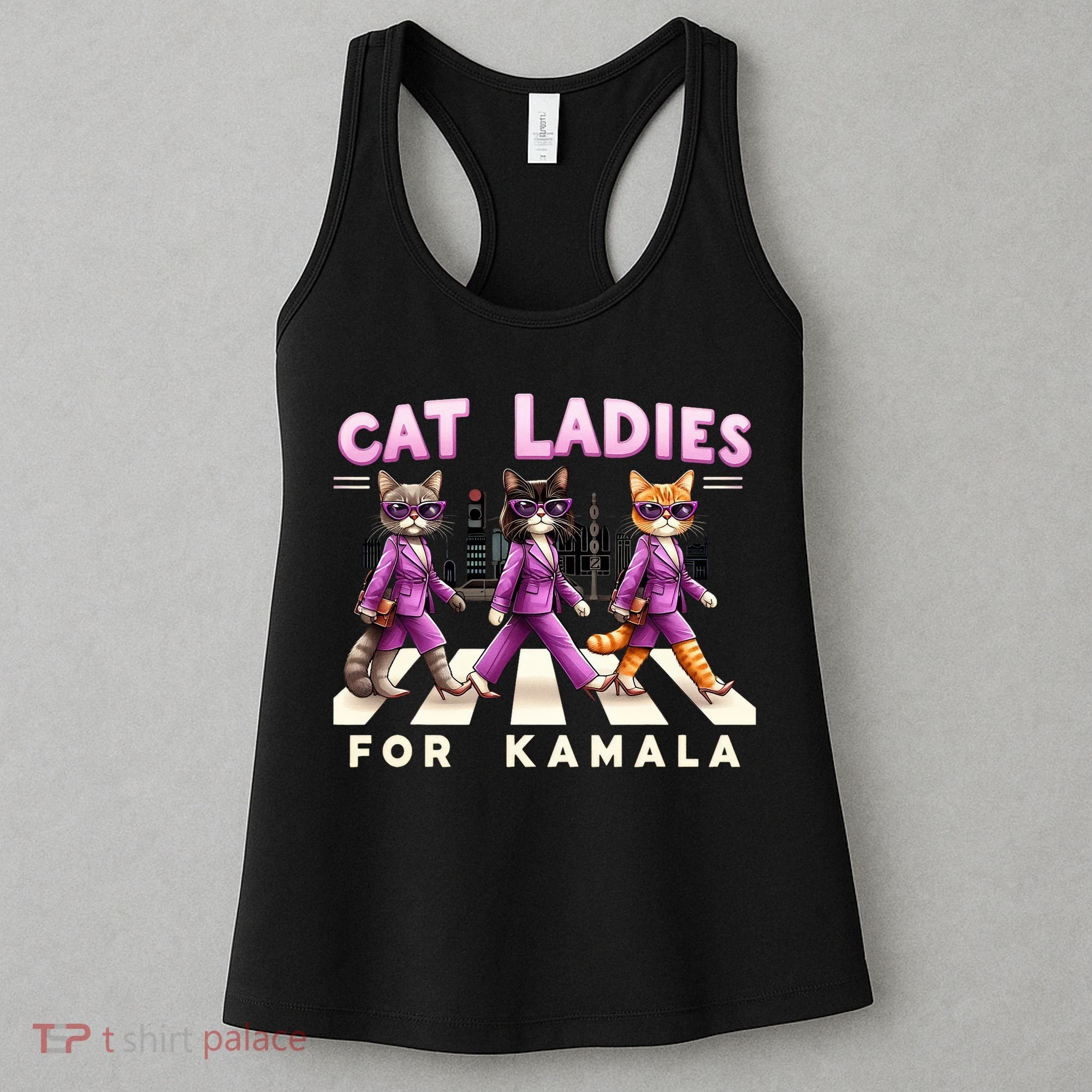Cat Ladies For Kamala Voting Kamala Harris 2024 Cat Lover Women's Tank Top