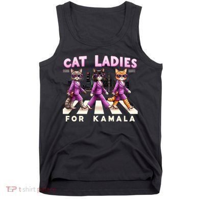 Cat Ladies For Kamala Voting Kamala Harris 2024 Cat Lover Tank Top