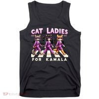 Cat Ladies For Kamala Voting Kamala Harris 2024 Cat Lover Tank Top thumb 0