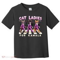 Cat Ladies For Kamala Voting Kamala Harris 2024 Cat Lover Toddler T-Shirt thumb 0