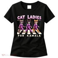 Cat Ladies For Kamala Voting Kamala Harris 2024 Cat Lover Women's T-Shirt thumb 0