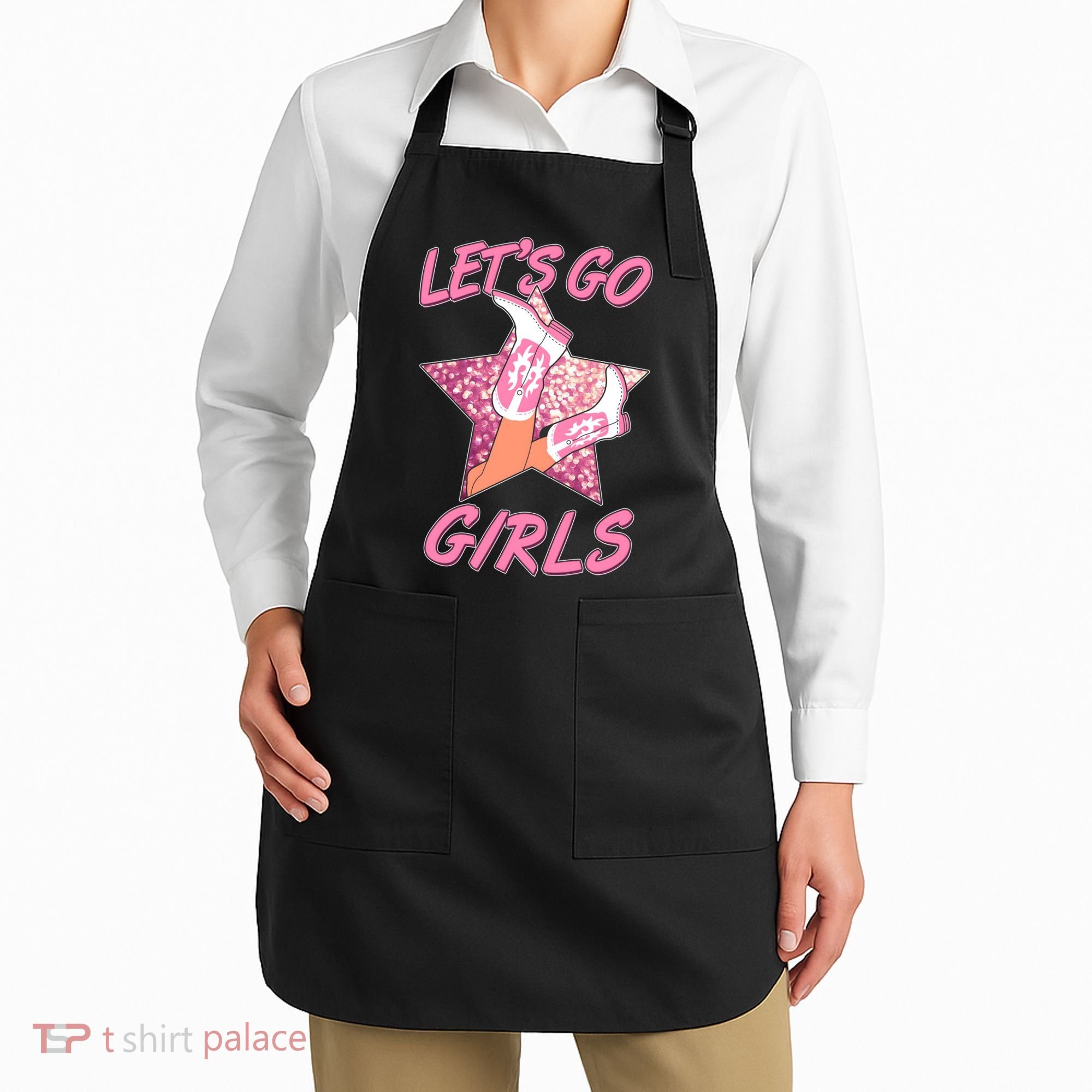 Cute Let's Go Cowgirls Apron