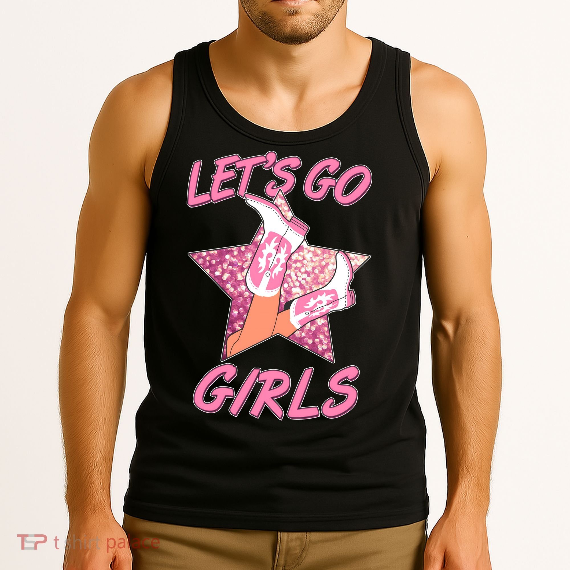 Cute Let's Go Cowgirls Tank Top