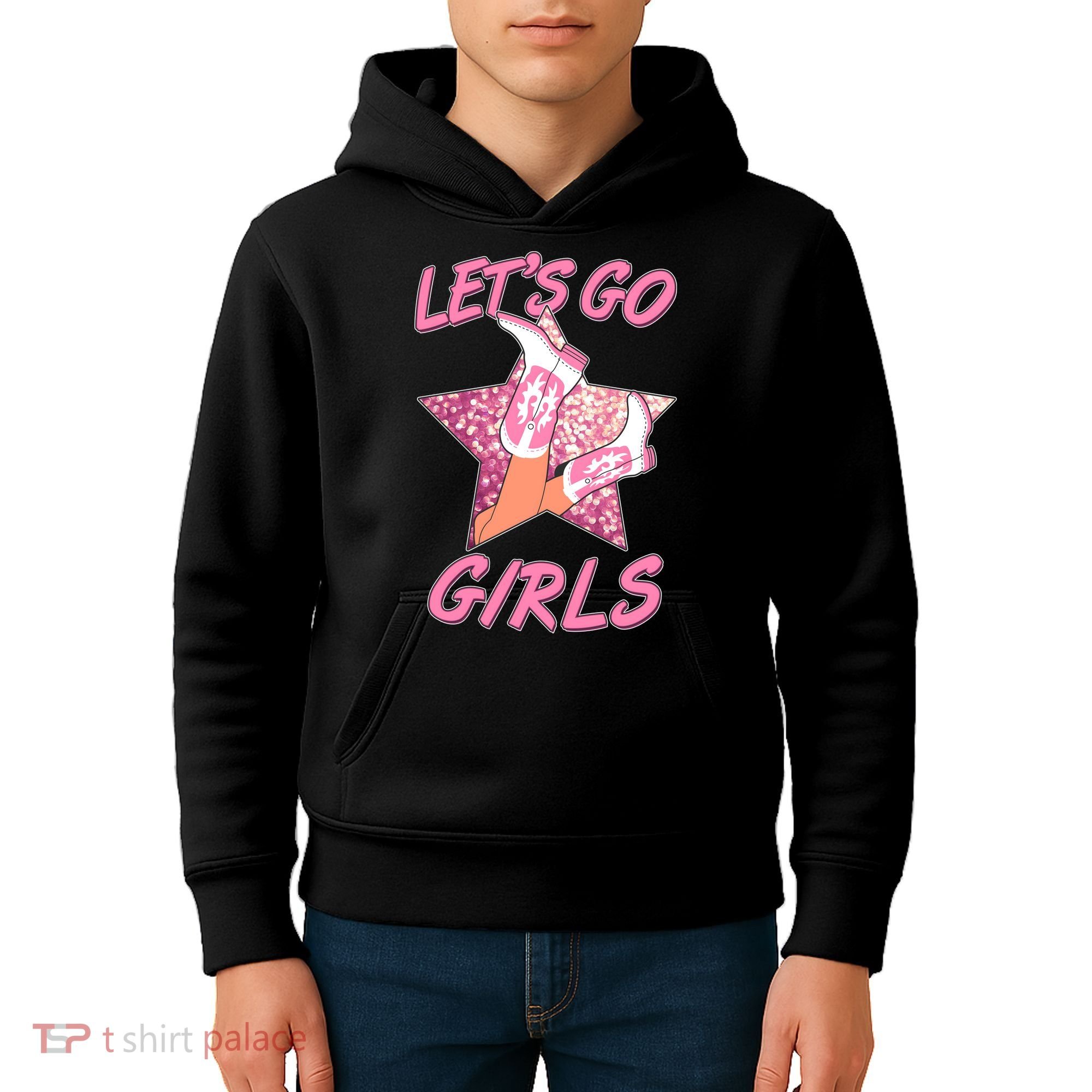 Cute Let's Go Cowgirls Kids Hoodie