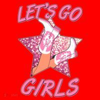 Cute Let's Go Cowgirls Santa Hat thumb 1