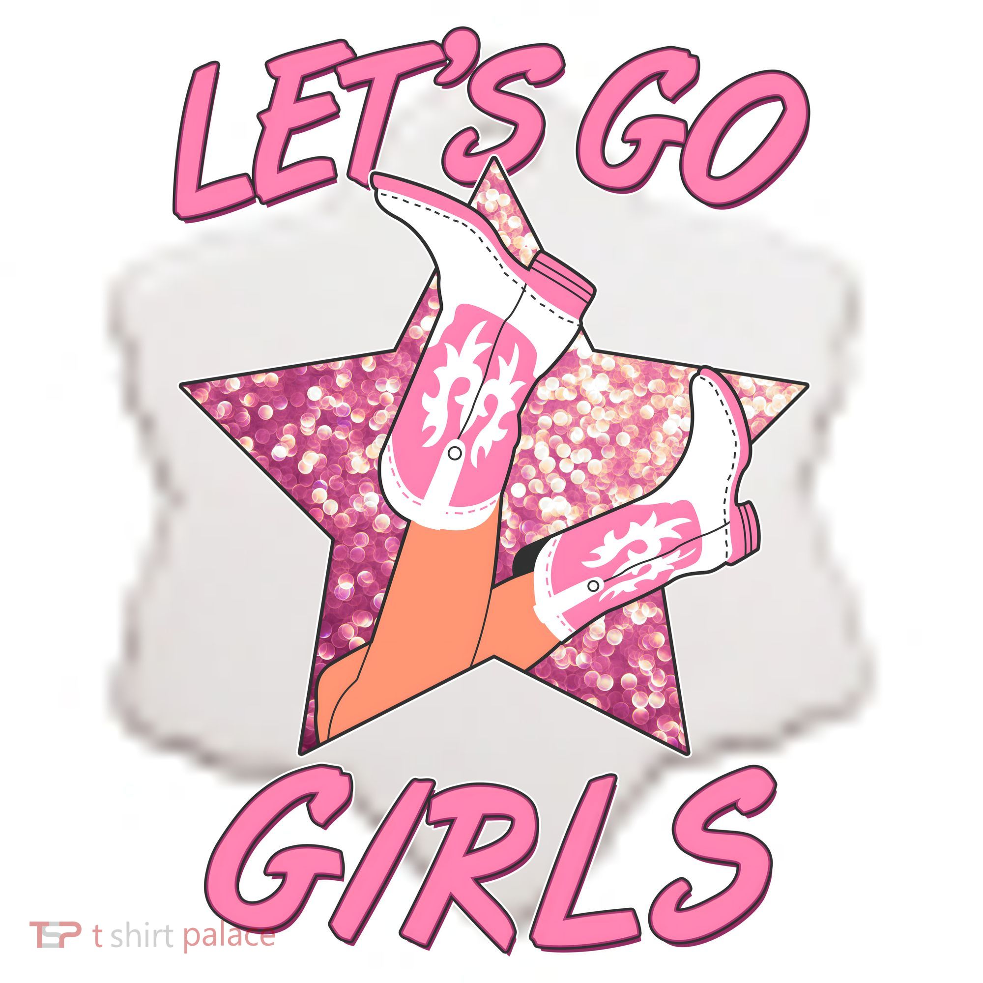 Cute Let's Go Cowgirls Ceramic Ornament