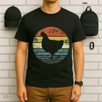 Chicken Lover Gifts Funny Farmer Retro Vintage Farm Animals T-Shirt thumb 6