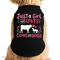 Cow Lover Gift Just a  Who Loves Cows and Dogs Farmer Doggie Tank thumb 0