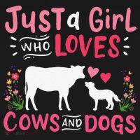 Cow Lover Gift Just a  Who Loves Cows and Dogs Farmer Women's Hoodie thumb 2