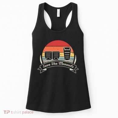 Car Lover Gift Vintage Retro Save The Manuals Stick Women's Tank Top