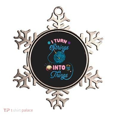 Crochet Lover Gift I Turn Strings Into Things Funny Knitting Ornament