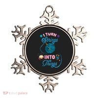 Crochet Lover Gift I Turn Strings Into Things Funny Knitting Ornament thumb 0