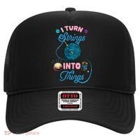 Crochet Lover Gift I Turn Strings Into Things Funny Knitting Hat thumb 0