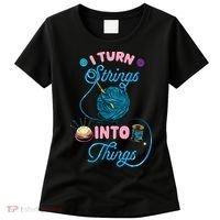 Crochet Lover Gift I Turn Strings Into Things Funny Knitting Women's T-Shirt thumb 0