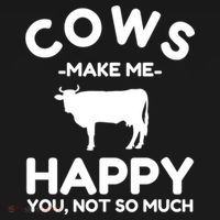 Cow Lover Gift Funny Cow Humor Gift Make Me Happy Apron thumb 3