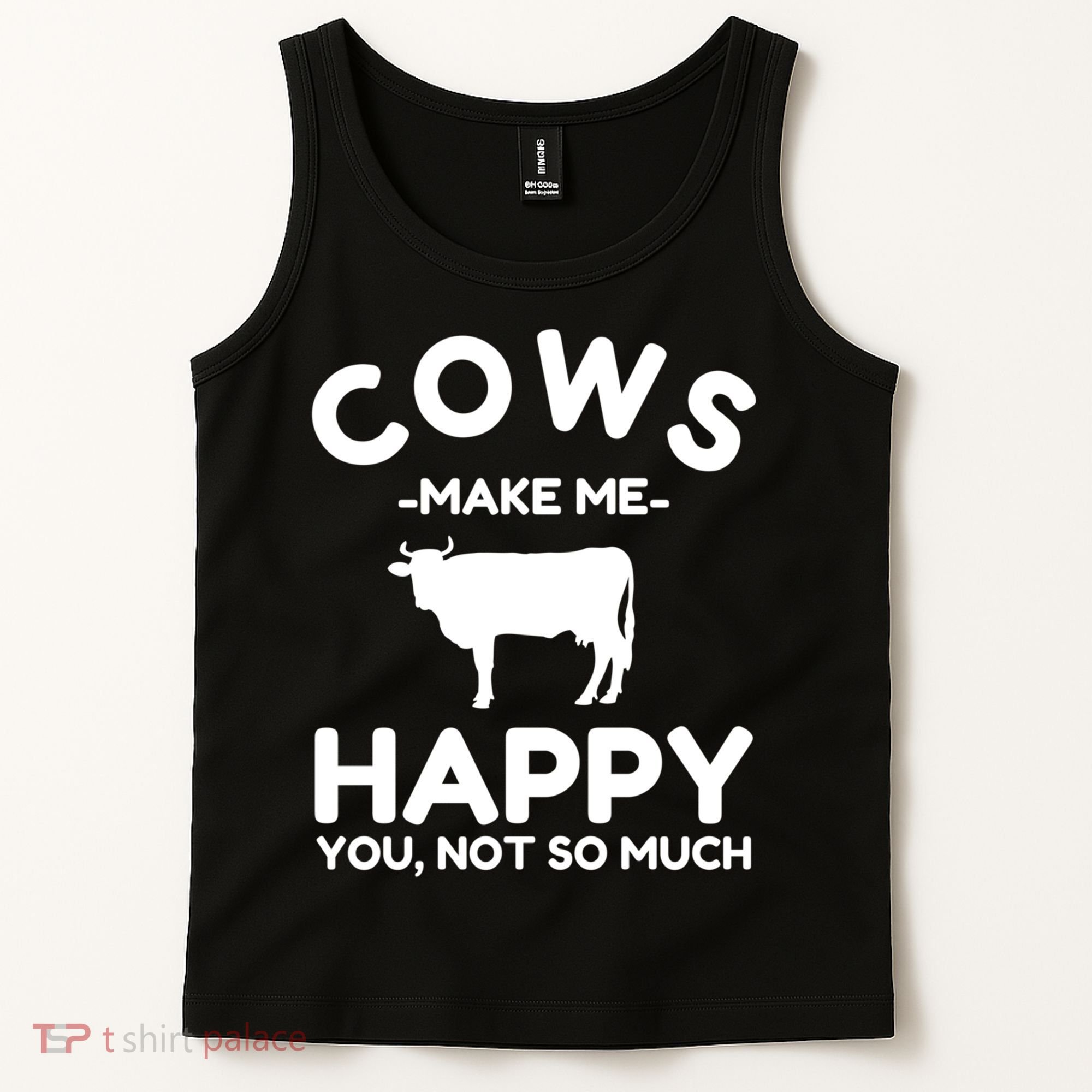 Cow Lover Gift Funny Cow Humor Gift Make Me Happy Tank Top