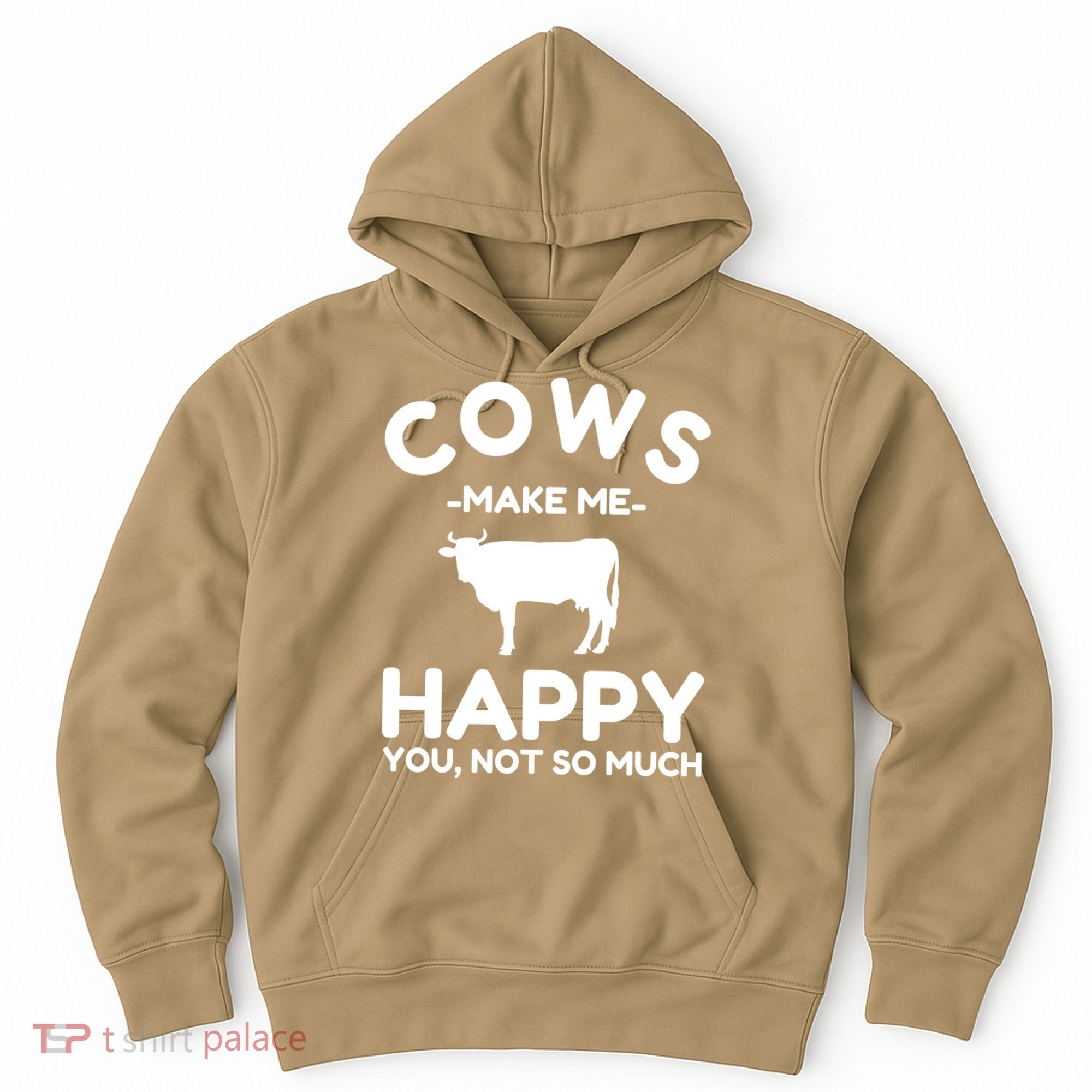 Cow Lover Gift Funny Cow Humor Gift Make Me Happy Hoodie