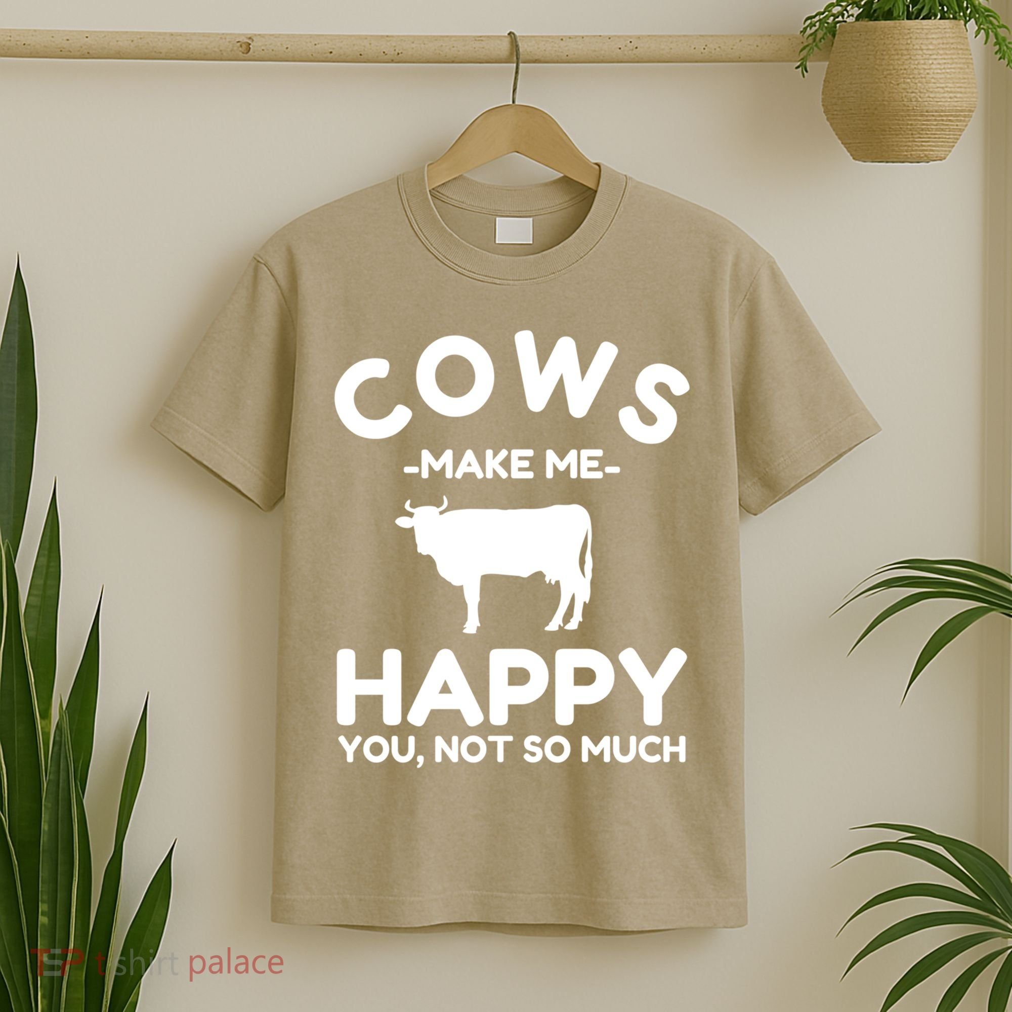 Cow Lover Gift Funny Cow Humor Gift Make Me Happy T-Shirt