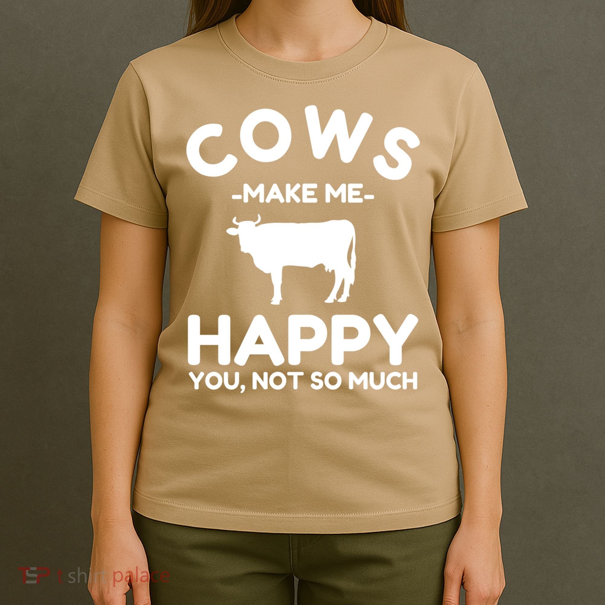 Cow Lover Gift Funny Cow Humor Gift Make Me Happy T-Shirt