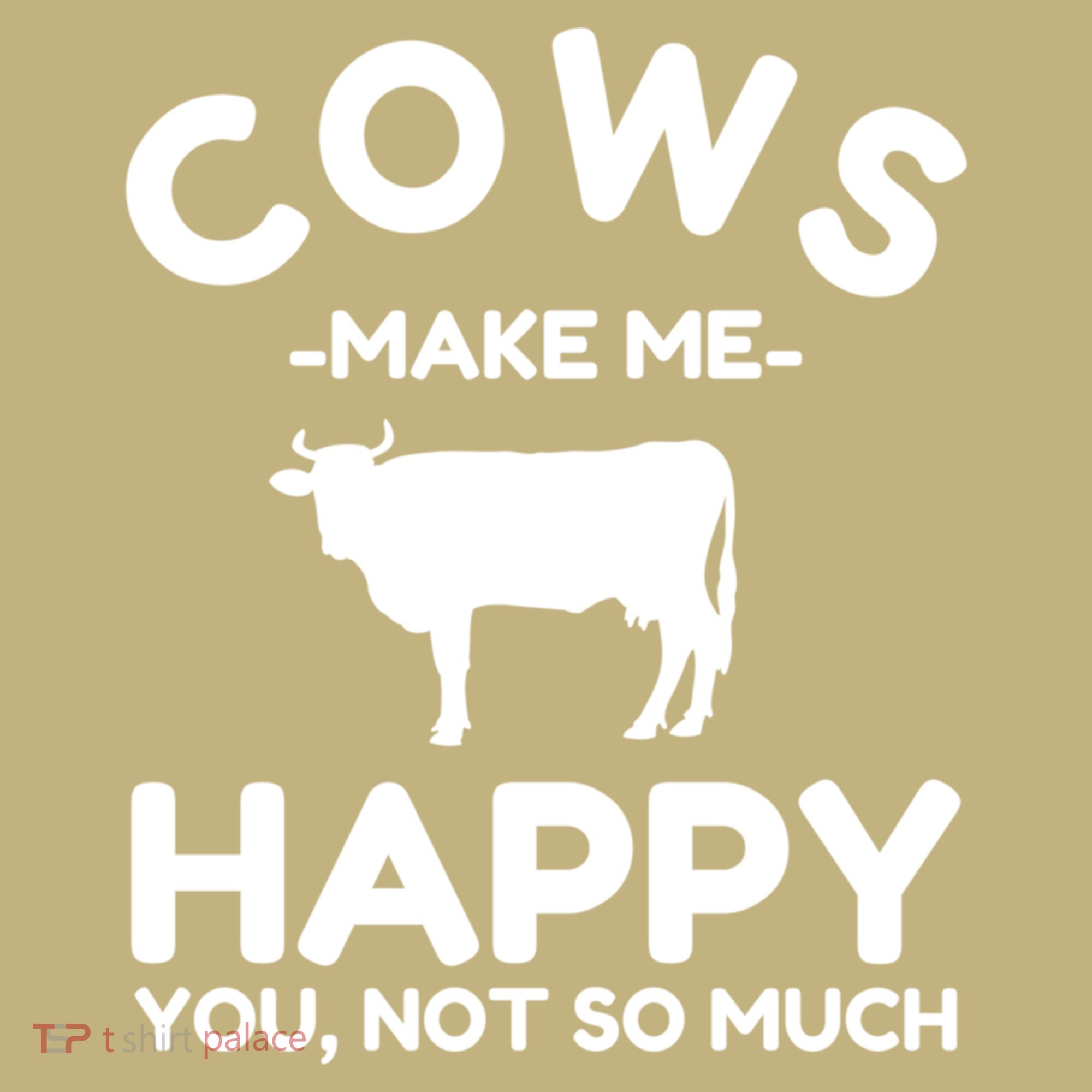 Cow Lover Gift Funny Cow Humor Gift Make Me Happy Polo