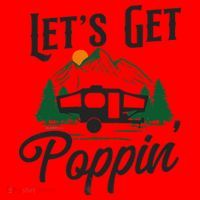 Camping Let'S Get Poppin' Pop Up Camper Santa Hat thumb 1