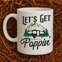 Camping Let'S Get Poppin' Pop Up Camper Coffee Mug thumb 2