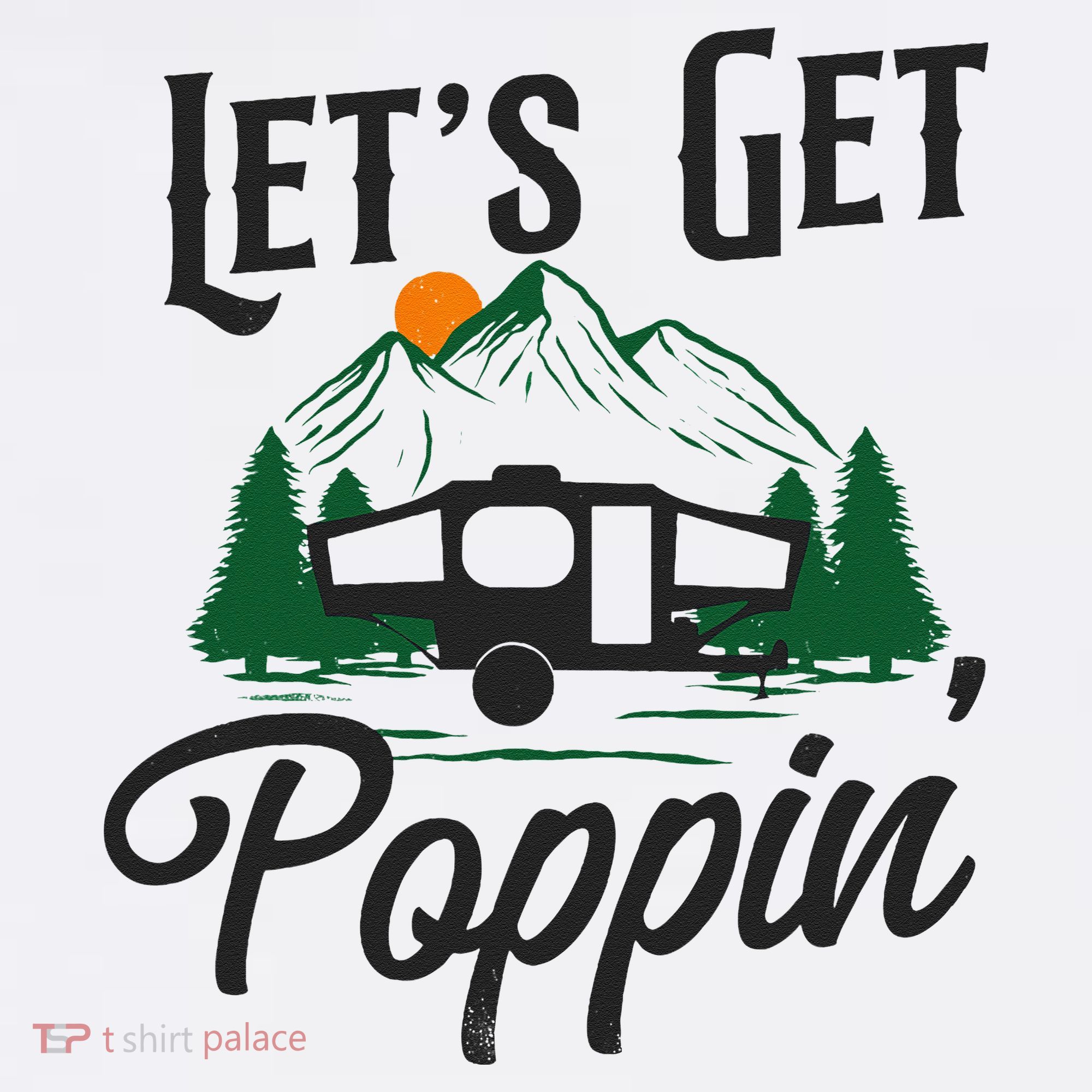 Camping Let'S Get Poppin' Pop Up Camper Baby Bodysuit