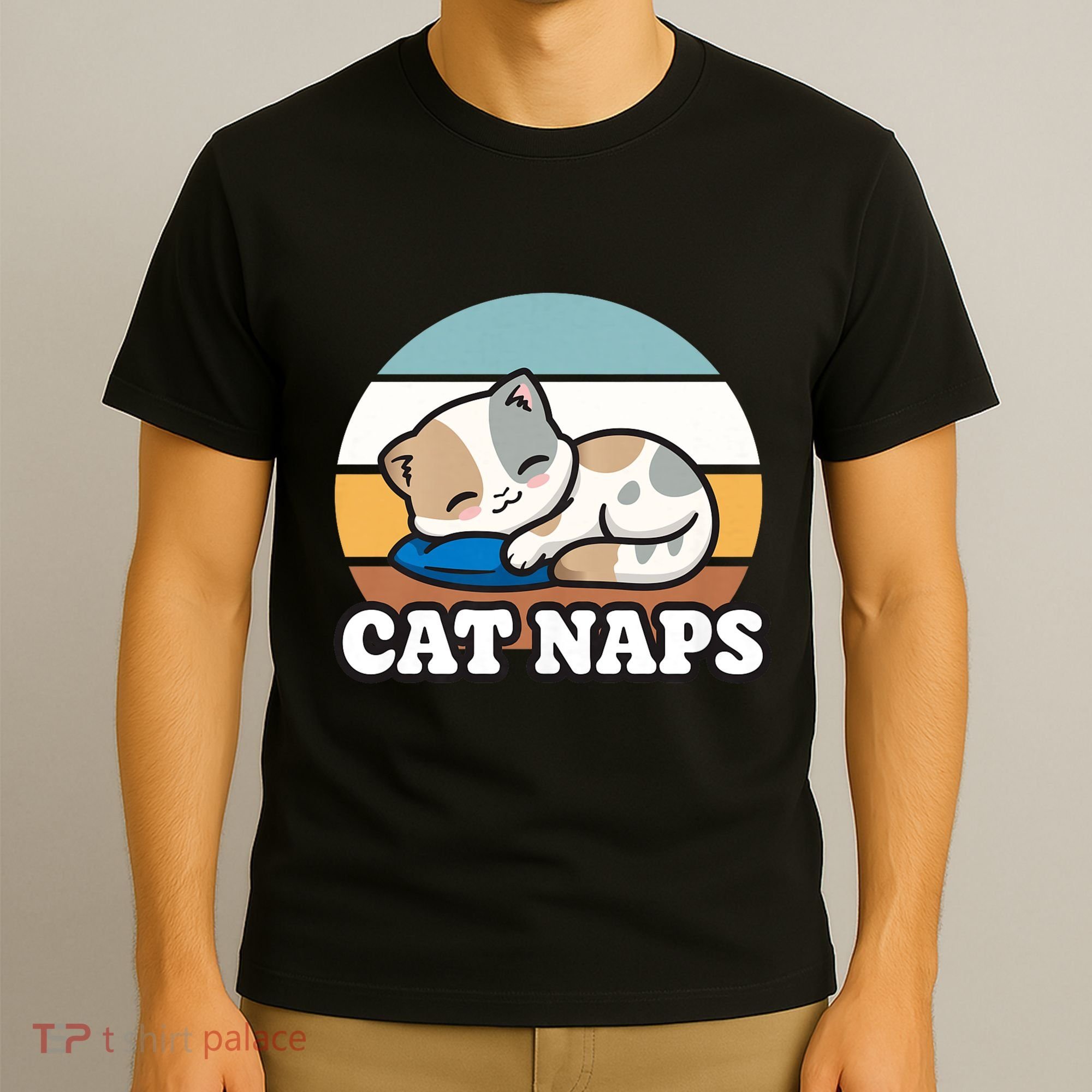 Cat Lovers Gift Nap Lover Sleepy Cute Kawaii Cat Naps T-Shirt