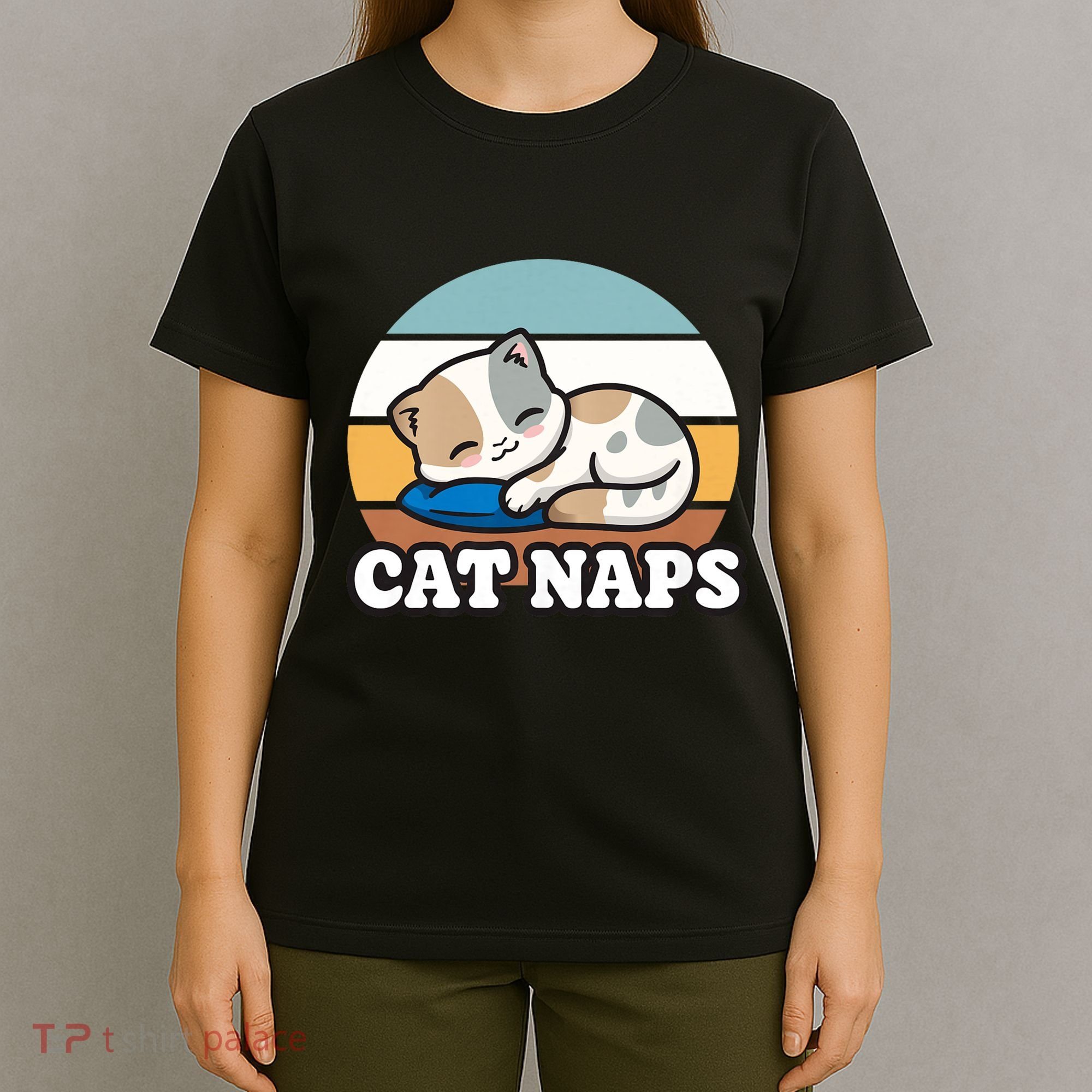 Cat Lovers Gift Nap Lover Sleepy Cute Kawaii Cat Naps T-Shirt