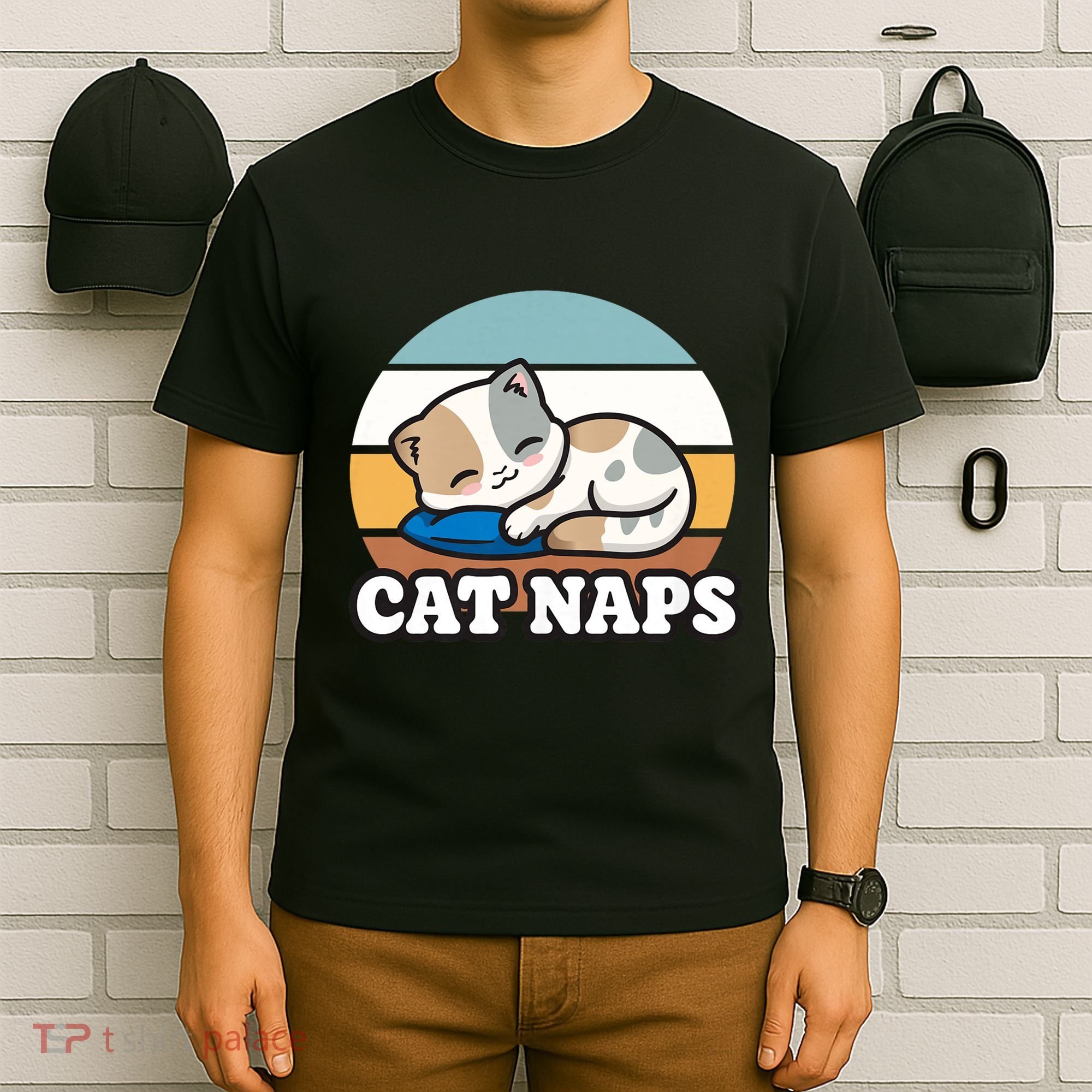Cat Lovers Gift Nap Lover Sleepy Cute Kawaii Cat Naps T-Shirt