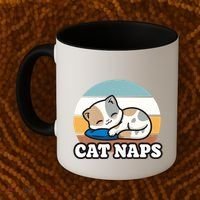 Cat Lovers Gift Nap Lover Sleepy Cute Kawaii Cat Naps Coffee Mug thumb 2