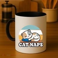 Cat Lovers Gift Nap Lover Sleepy Cute Kawaii Cat Naps Coffee Mug thumb 4