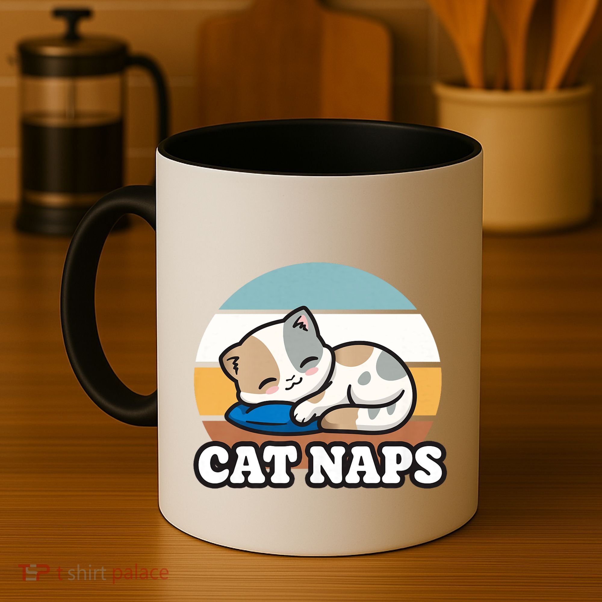 Cat Lovers Gift Nap Lover Sleepy Cute Kawaii Cat Naps Coffee Mug