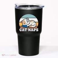 Cat Lovers Gift Nap Lover Sleepy Cute Kawaii Cat Naps Tumbler thumb 0