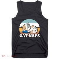 Cat Lovers Gift Nap Lover Sleepy Cute Kawaii Cat Naps Tank Top thumb 0
