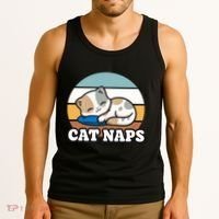Cat Lovers Gift Nap Lover Sleepy Cute Kawaii Cat Naps Tank Top thumb 3