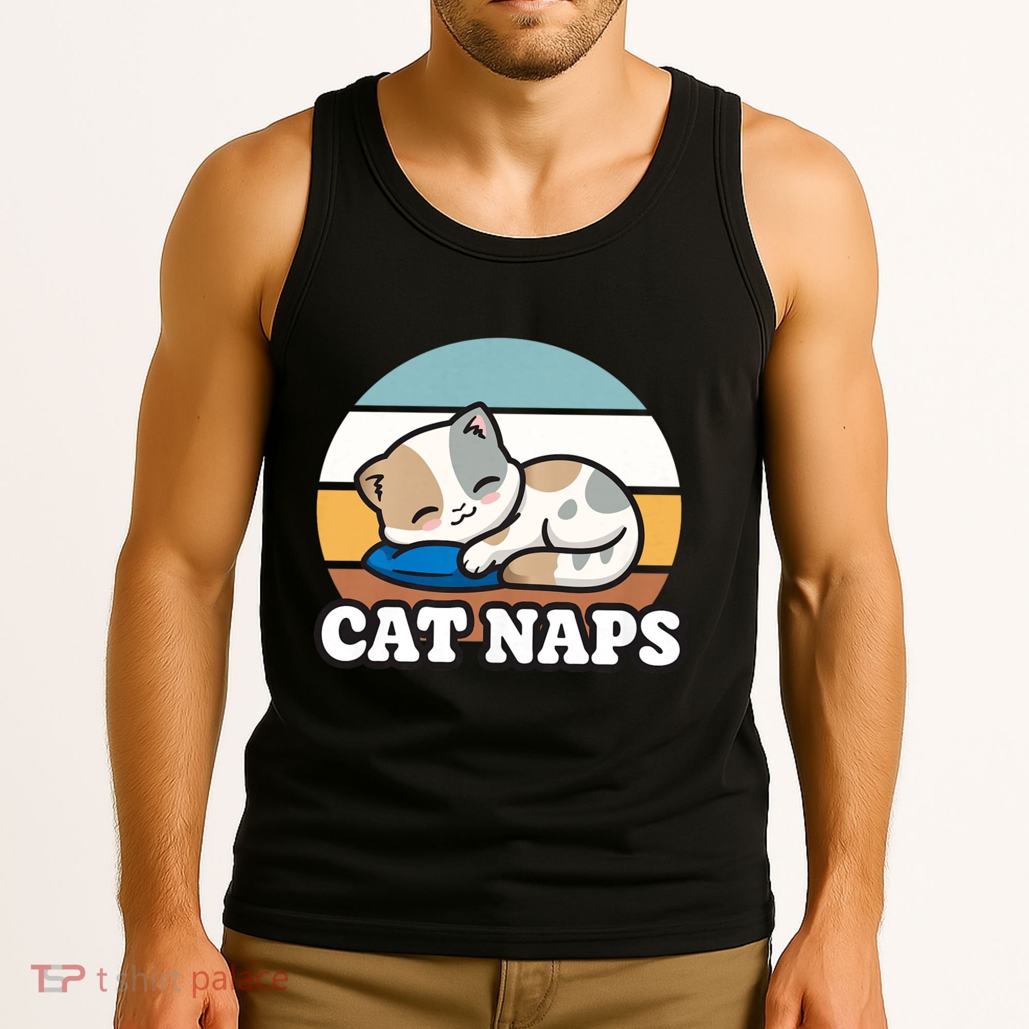 Cat Lovers Gift Nap Lover Sleepy Cute Kawaii Cat Naps Tank Top