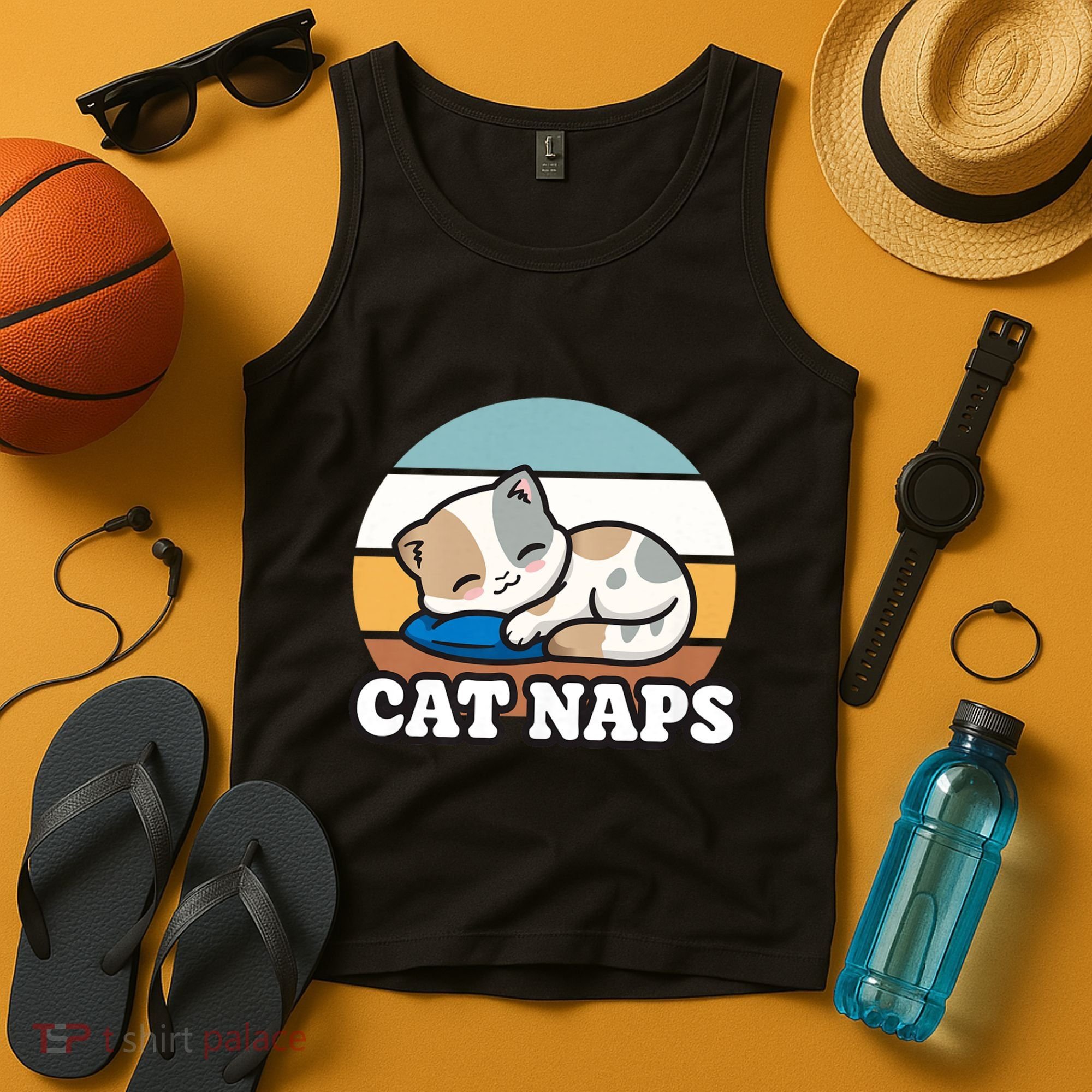 Cat Lovers Gift Nap Lover Sleepy Cute Kawaii Cat Naps Tank Top