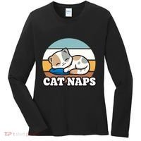 Cat Lovers Gift Nap Lover Sleepy Cute Kawaii Cat Naps Women's Long Sleeve Shirt thumb 0