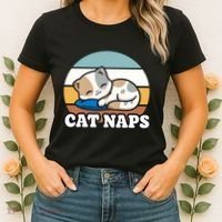 Cat Lovers Gift Nap Lover Sleepy Cute Kawaii Cat Naps Women's T-Shirt thumb 2