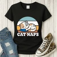 Cat Lovers Gift Nap Lover Sleepy Cute Kawaii Cat Naps Women's T-Shirt thumb 3